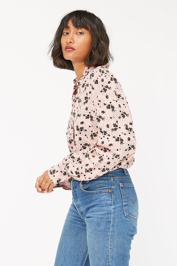 Lacausa Georgette Raven Blouse - Panna Cotta Lacausa Georgette Raven Blouse - Panna Cotta