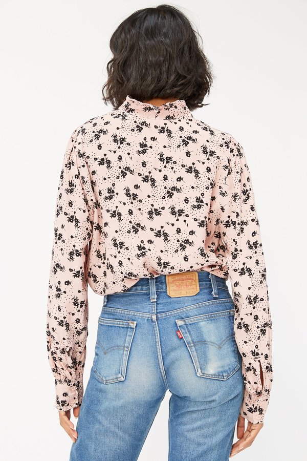 Lacausa Georgette Raven Blouse - Panna Cotta Lacausa Georgette Raven Blouse - Panna Cotta