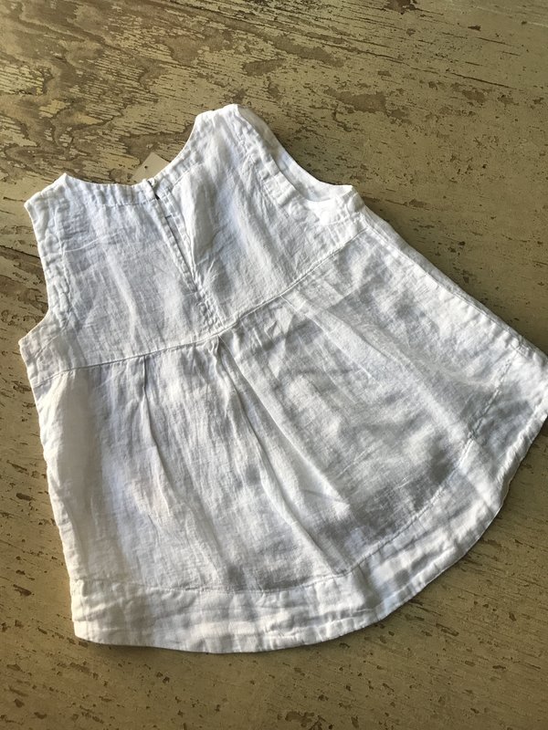 cut-loose Hanky Linen Hi-Lo Tank - White cut-loose Hanky Linen Hi-Lo Tank - White