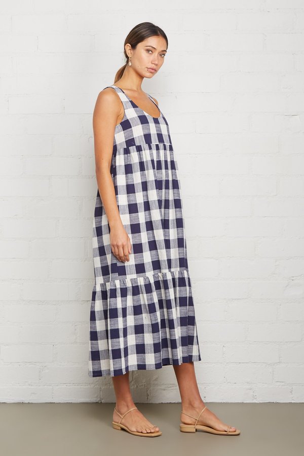 Rachel Pally Picnic Plaid Bri Dress - Navy/Ivory Rachel Pally Picnic Plaid Bri Dress - Navy/Ivory