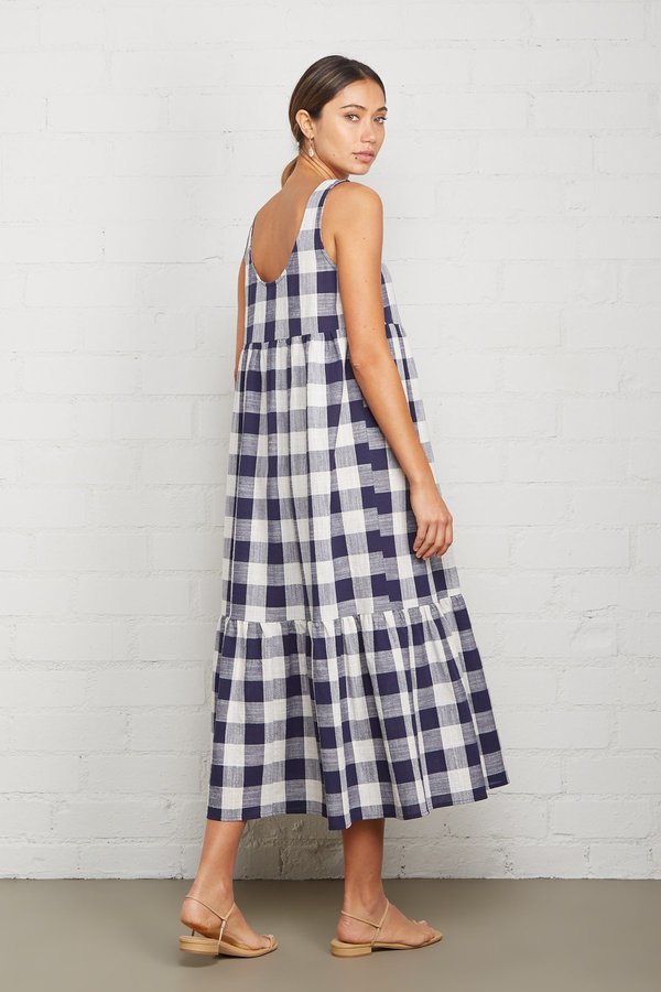 Rachel Pally Picnic Plaid Bri Dress - Navy/Ivory Rachel Pally Picnic Plaid Bri Dress - Navy/Ivory
