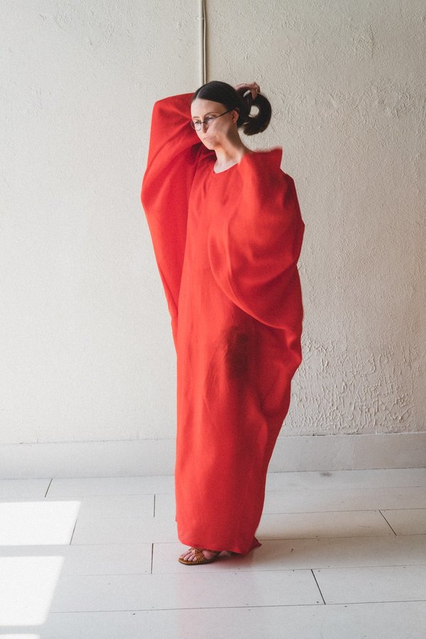 Nehera Donty Dress - Vermillion Nehera Donty Dress - Vermillion