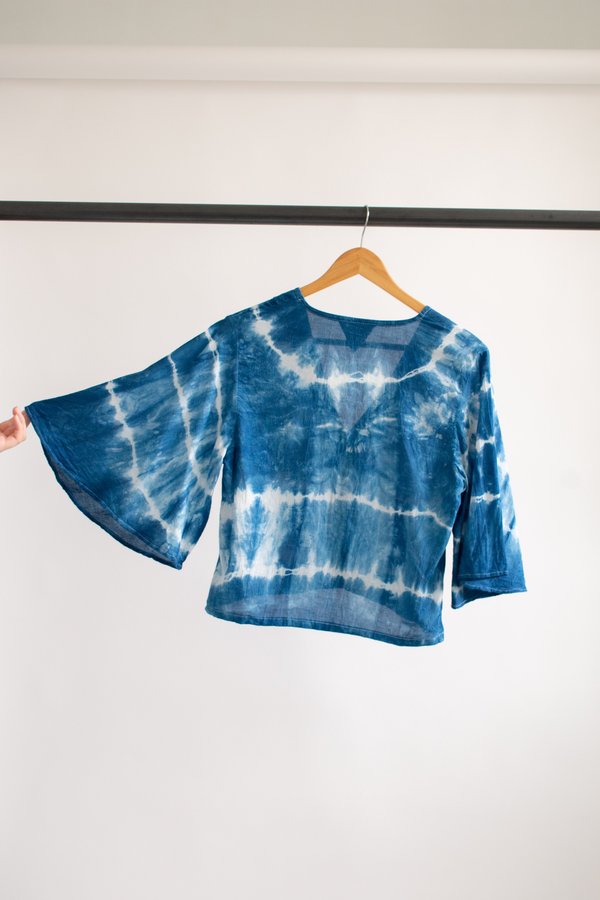 Conrado Evie Flounce Sleeve Top #1 - Indigo Conrado Evie Flounce Sleeve Top #1 - Indigo