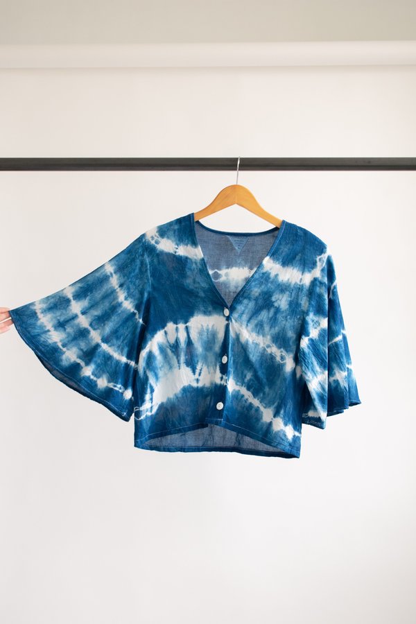 Conrado Evie Flounce Sleeve Top #2 - Indigo Conrado Evie Flounce Sleeve Top #2 - Indigo