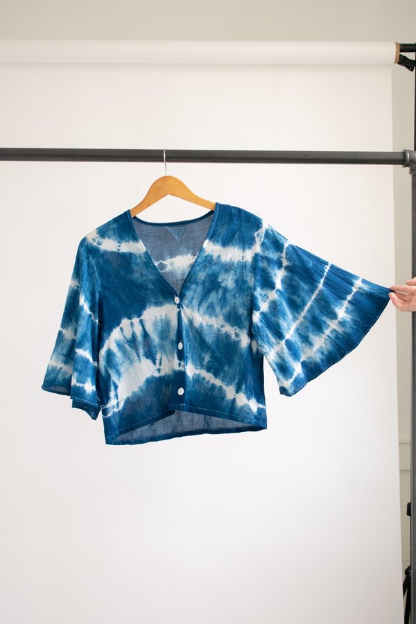 Conrado Evie Flounce Sleeve Top #2 - Indigo Conrado Evie Flounce Sleeve Top #2 - Indigo