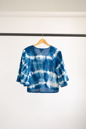 Conrado Evie Flounce Sleeve Top #2 - Indigo Conrado Evie Flounce Sleeve Top #2 - Indigo
