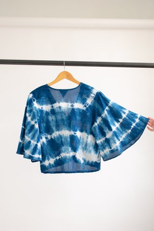 Conrado Evie Flounce Sleeve Top #2 - Indigo Conrado Evie Flounce Sleeve Top #2 - Indigo