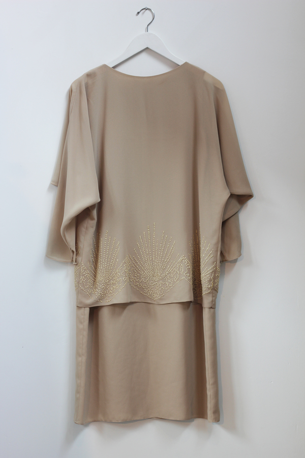 beaded tunic dress 1980s Heavily Beaded & Sequined Tunic Micro Dress main image 0