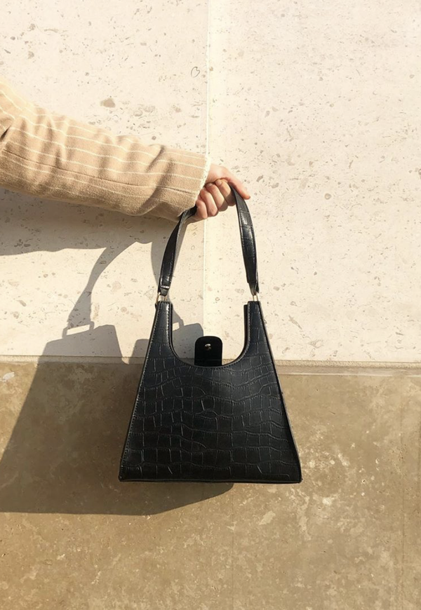 Collection and Co Aries Faux Croc Bag - Black Collection and Co Aries Faux Croc Bag - Black