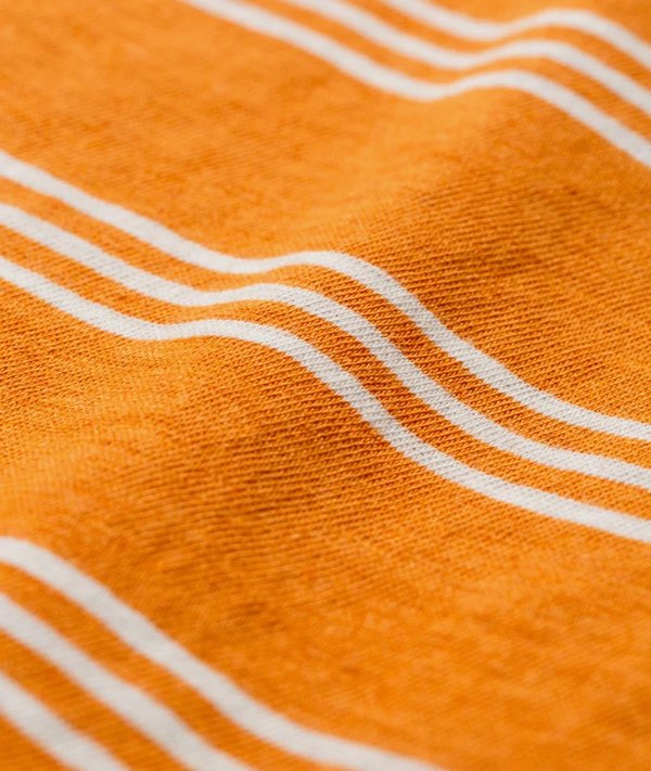 Norse Projects Johannes Cotton Linen stripe T-shirt - cadmiun orange Norse Projects Johannes Cotton Linen stripe T-shirt - cadmiun orange