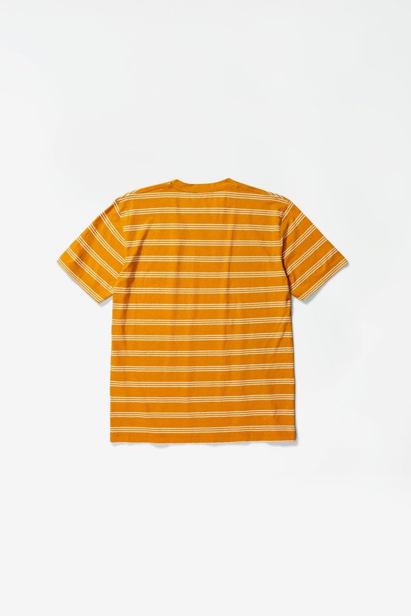 Norse Projects Johannes Cotton Linen stripe T-shirt - cadmiun orange Norse Projects Johannes Cotton Linen stripe T-shirt - cadmiun orange