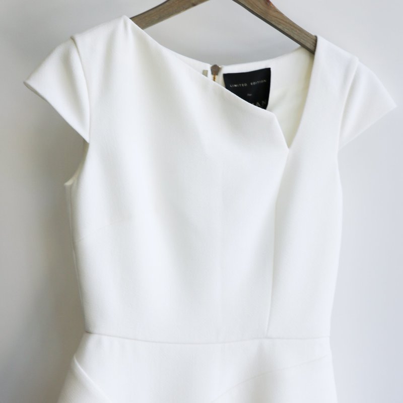 Pre-Loved] Roland Mouret Midi Dress - Ivory | Garmentory