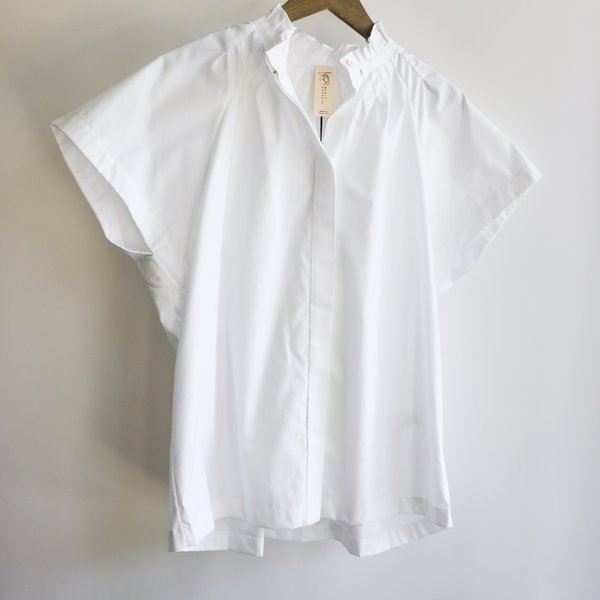Zero + Maria Cornejo Pintuck Gaban Shirt - White
