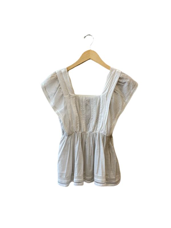 ne quittez pas Voile Lace Back Ribbon Top - White ne quittez pas Voile Lace Back Ribbon Top - White
