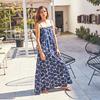 Laura Urbinati Abito Tiered Cotton Maxi Dress - Navy - Thumbnail 1