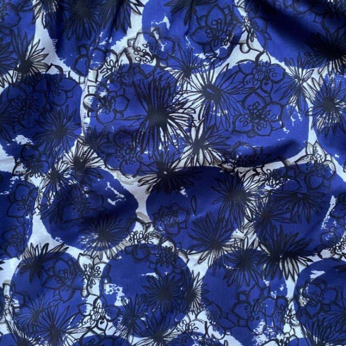 Laura Urbinati Abito Tiered Cotton Maxi Dress - Navy - Image 3 of 3