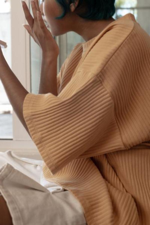 Tシャツ(半袖/袖なし) baserange  shaw tee Shaw Tee Shirt in Off white | Organic cotton fleece | Baserange