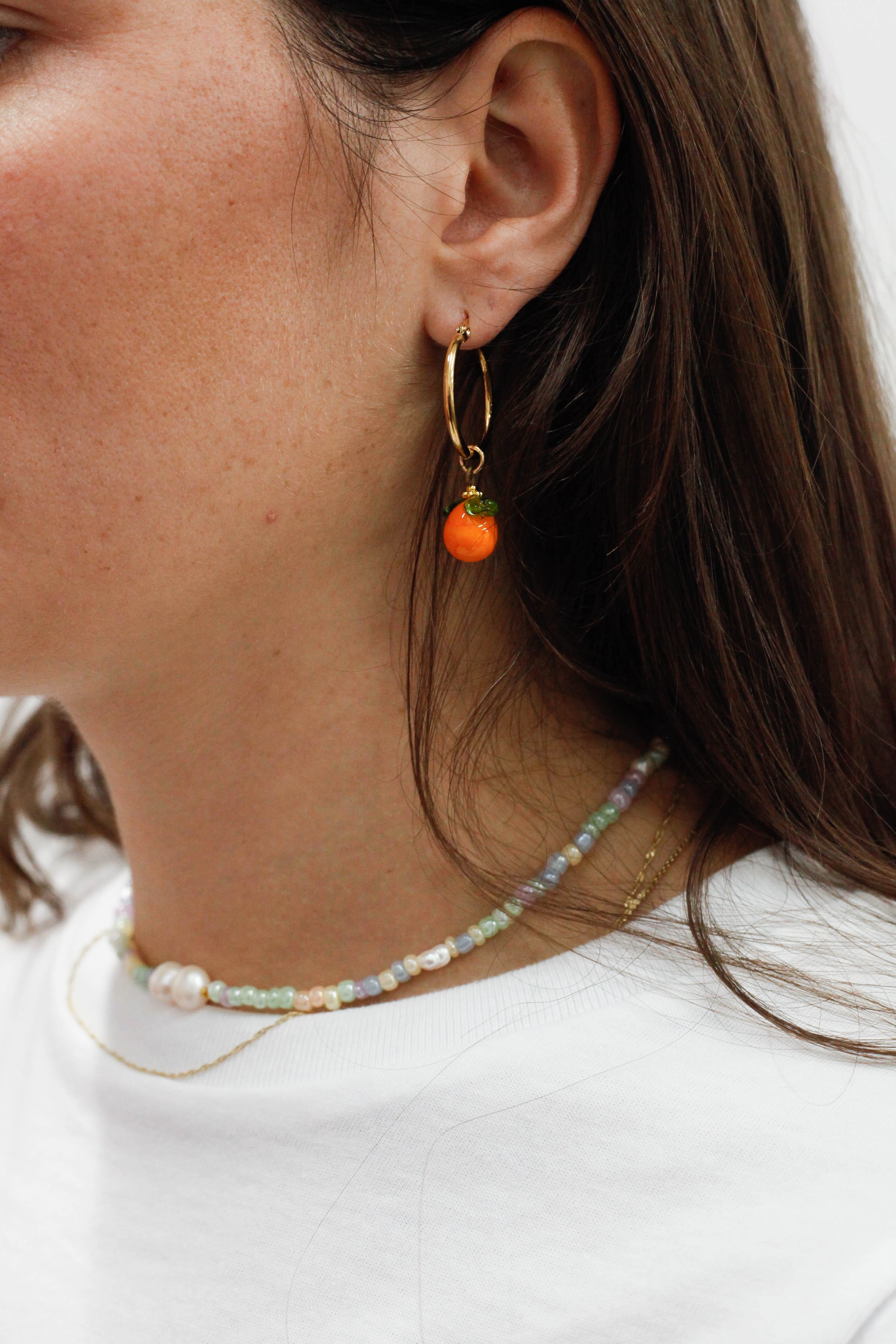 Ninfa Handmade Larger Fruit Hoops - Tangerines | Garmentory