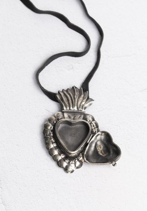 Tita Lopez Flaming Heart And Cosmic Eye Locket Necklace Tita Lopez Flaming Heart And Cosmic Eye Locket Necklace
