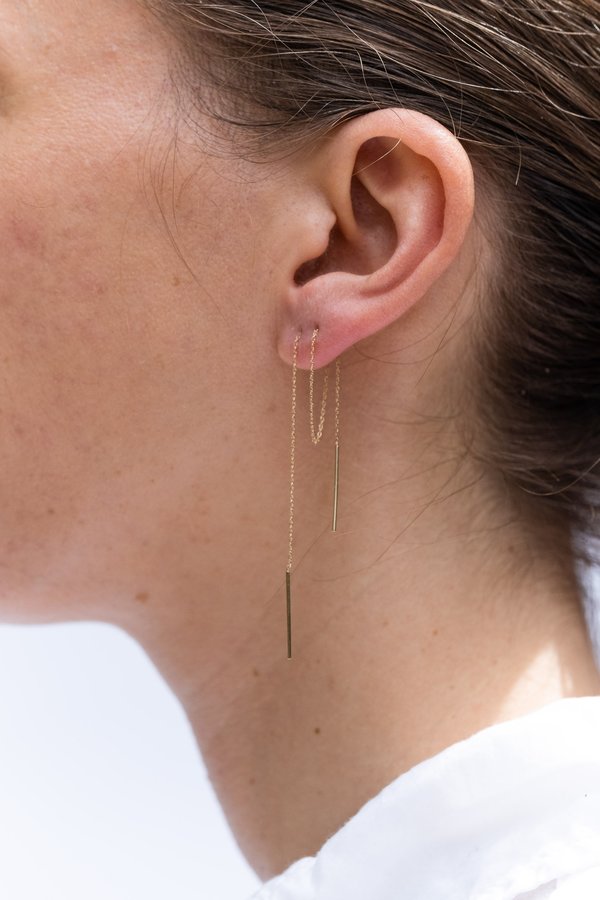Blanca Monrós Gómez EXTRA LONG STITCH EARRING - 14K Gold Blanca Monrós Gómez EXTRA LONG STITCH EARRING - 14K Gold
