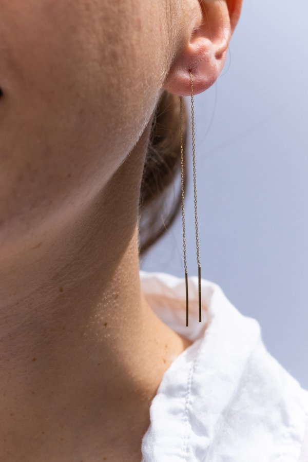 Blanca Monrós Gómez EXTRA LONG STITCH EARRING - 14K Gold Blanca Monrós Gómez EXTRA LONG STITCH EARRING - 14K Gold