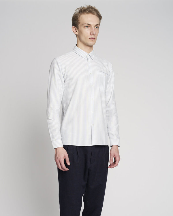 Delikatessen Vintage Stripe Proper Shirt - White Delikatessen Vintage Stripe Proper Shirt - White