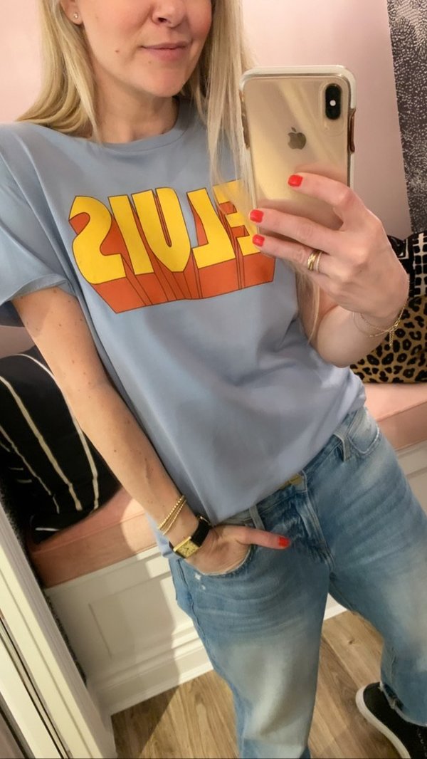 R13 Elvis Logo Boy Tee - Light Blue R13 Elvis Logo Boy Tee - Light Blue