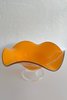Vintage Wavy Pedestal Glass Bowl - Tangerine - Thumbnail 3