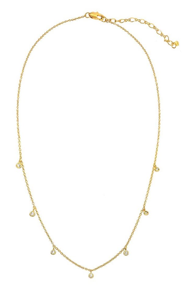 Tai Cz Charm Necklace - Gold Tai Cz Charm Necklace - Gold