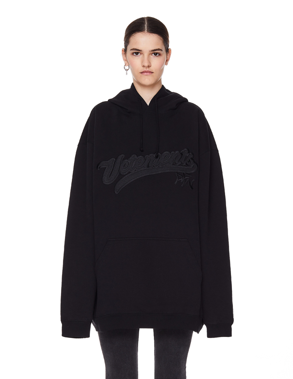 Vetements Logo Embroidered Hoodie Vetements Logo Embroidered Hoodie