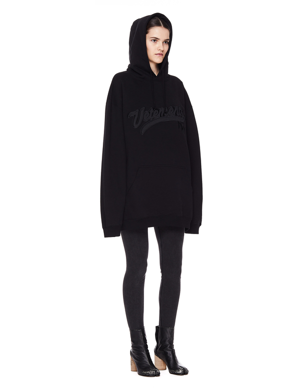 Vetements Logo Embroidered Hoodie Vetements Logo Embroidered Hoodie