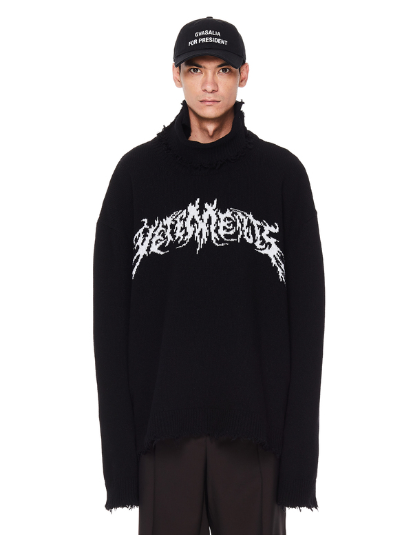 Vetements Wool Logo Sweater - Black Vetements Wool Logo Sweater - Black