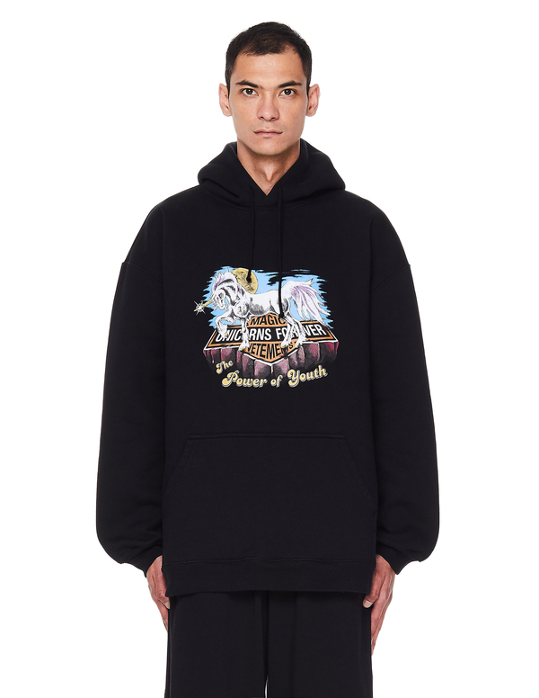 Vetements Cotton Hoodie - Black Vetements Cotton Hoodie - Black