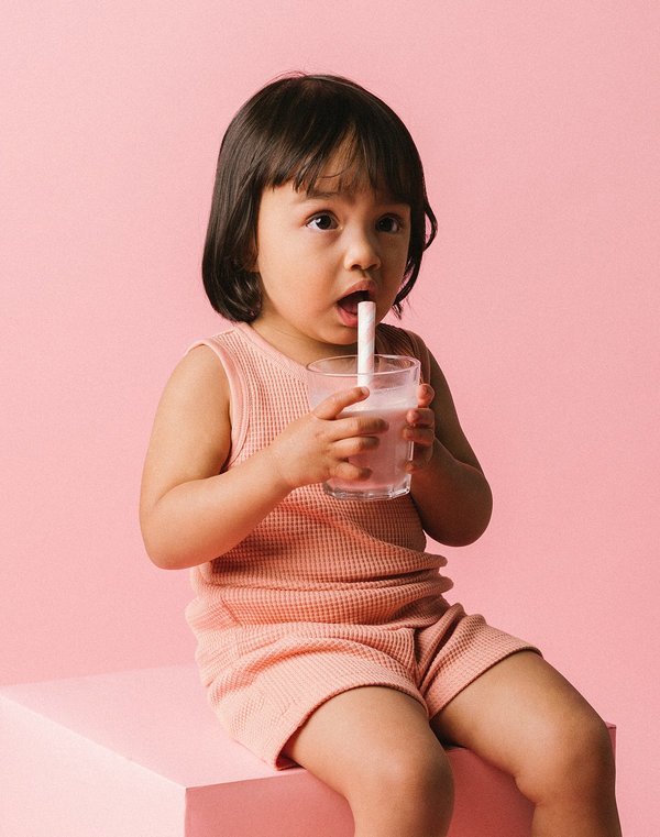 Kids Noble Organic Waffle Tank Set - Pink Sea Salt Kids Noble Organic Waffle Tank Set - Pink Sea Salt