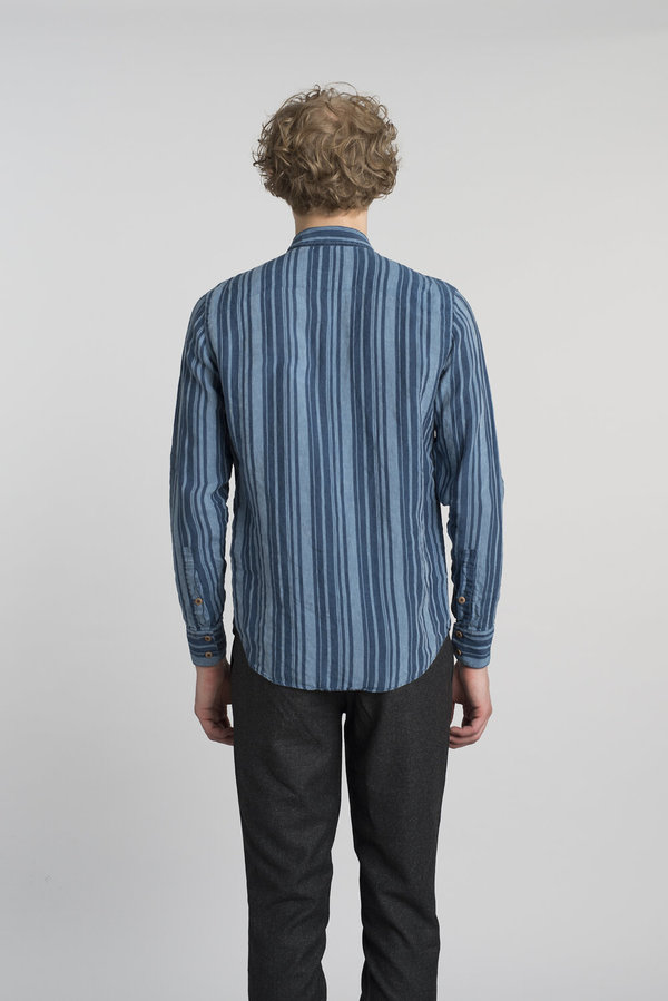 Delikatessen Feel Good Cotton Shirt - Navy Stripe Delikatessen Feel Good Cotton Shirt - Navy Stripe