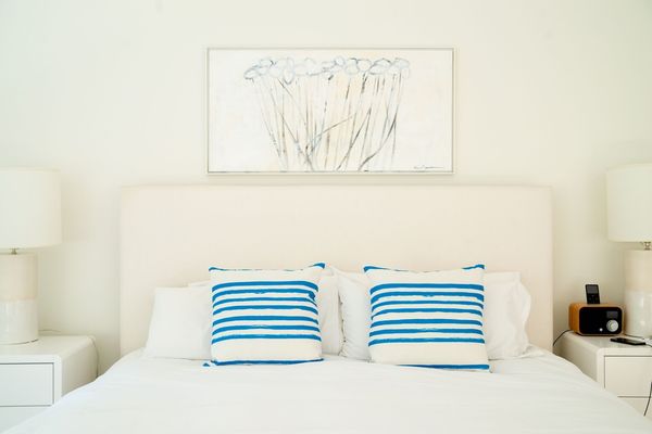 Kerri Rosenthal Stripe On Stripe Pillow - Turquoise Kerri Rosenthal Stripe On Stripe Pillow - Turquoise