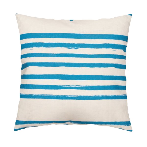 Kerri Rosenthal Stripe On Stripe Pillow - Turquoise Kerri Rosenthal Stripe On Stripe Pillow - Turquoise