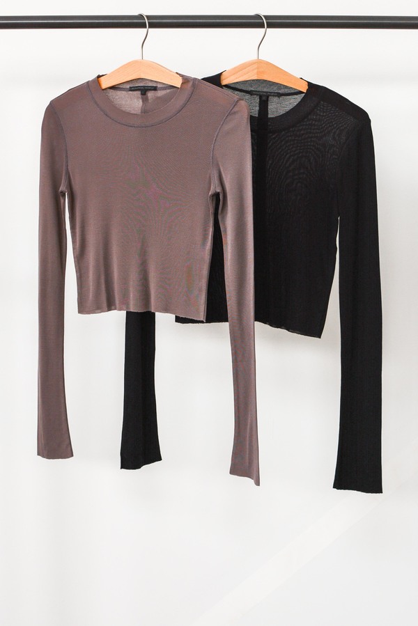 Beautiful People Tencel L/S Crop Top Beautiful People Tencel L/S Crop Top