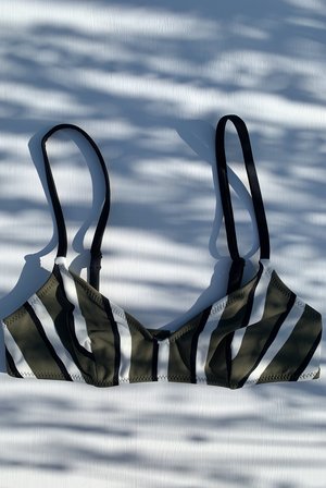 Solid and Striped Rachel Bikini Top - Olive/Cream/Black Stripe Solid and Striped Rachel Bikini Top - Olive/Cream/Black Stripe