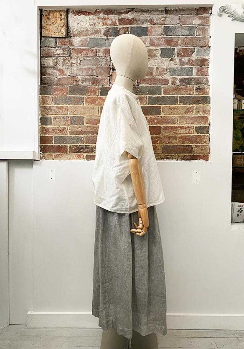 トップス ichi-Antiquites**cotton linen blouse Ichi Antiquités Linen Blouse - Dusty Rose Kim | Bon