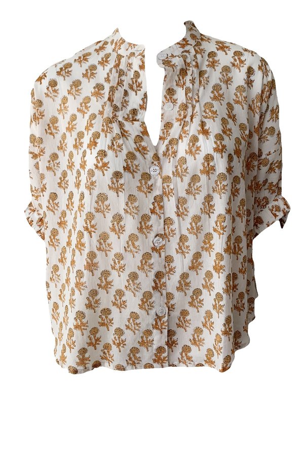 Emerson Fry Mandarin Collar Top - Little Marigolds Emerson Fry Mandarin Collar Top - Little Marigolds