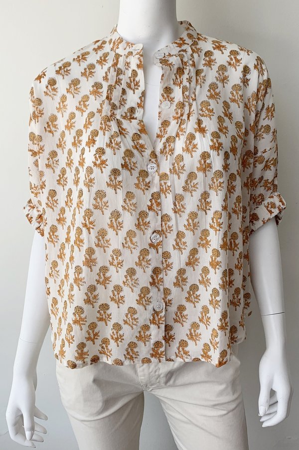 Emerson Fry Mandarin Collar Top - Little Marigolds Emerson Fry Mandarin Collar Top - Little Marigolds