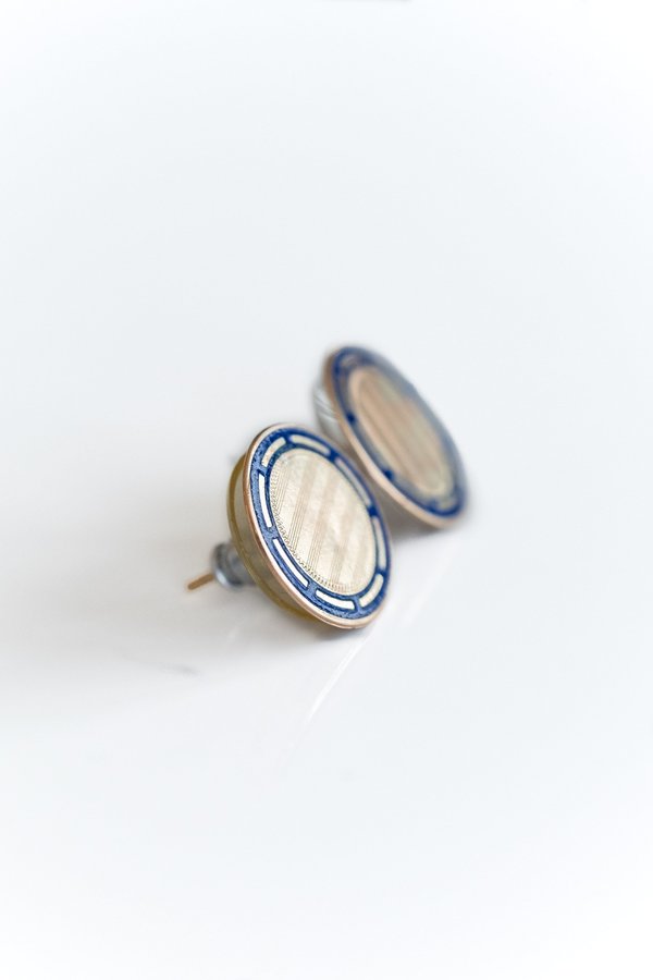 Vintage 10k + Enamel Cufflink Studs Vintage 10k + Enamel Cufflink Studs