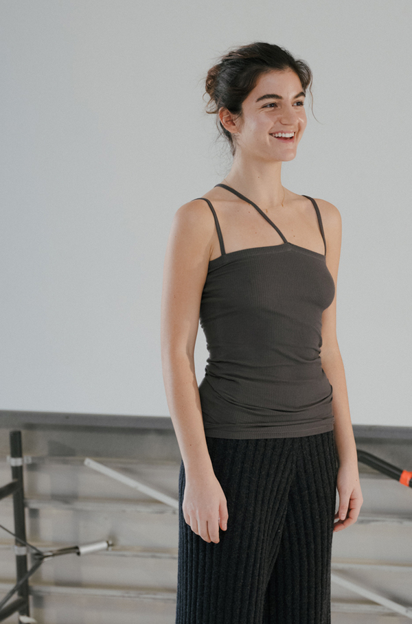 Baserange Nida Cotton Rib Tank - Lomita Black Baserange Nida Cotton Rib Tank - Lomita Black