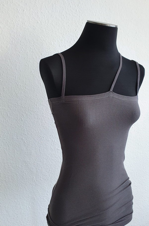 Baserange Nida Cotton Rib Tank - Lomita Black Baserange Nida Cotton Rib Tank - Lomita Black