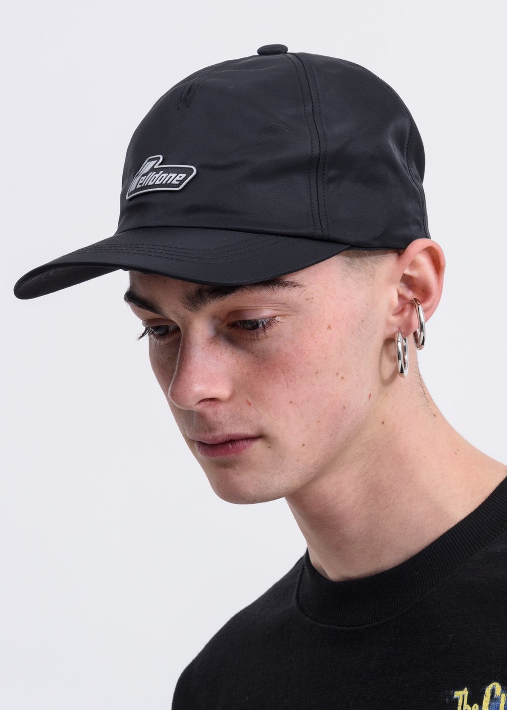 we11done Wapen Logo Nylon Cap - Black | Garmentory display picture 2