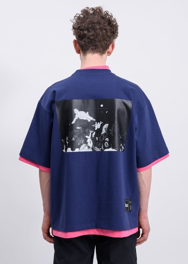 we11done Reversible Gig T-shirt - Navy/Pink we11done Reversible Gig T-shirt - Navy/Pink