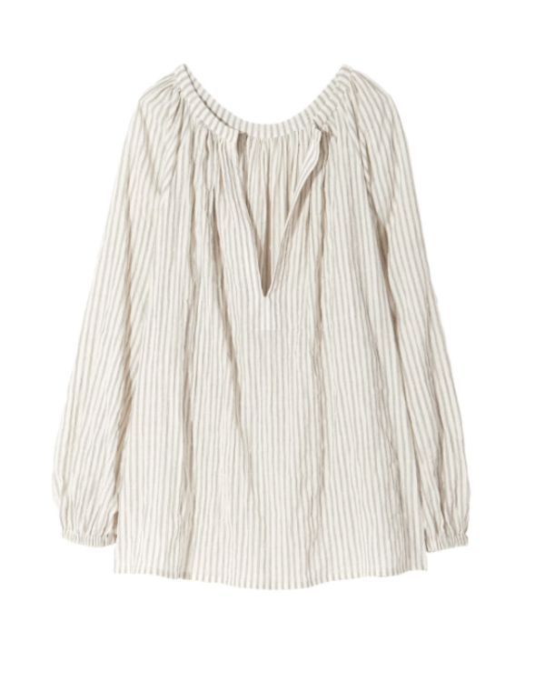 Nili Lotan Brooke Top - Black/Natural Stripe Nili Lotan Brooke Top - Black/Natural Stripe