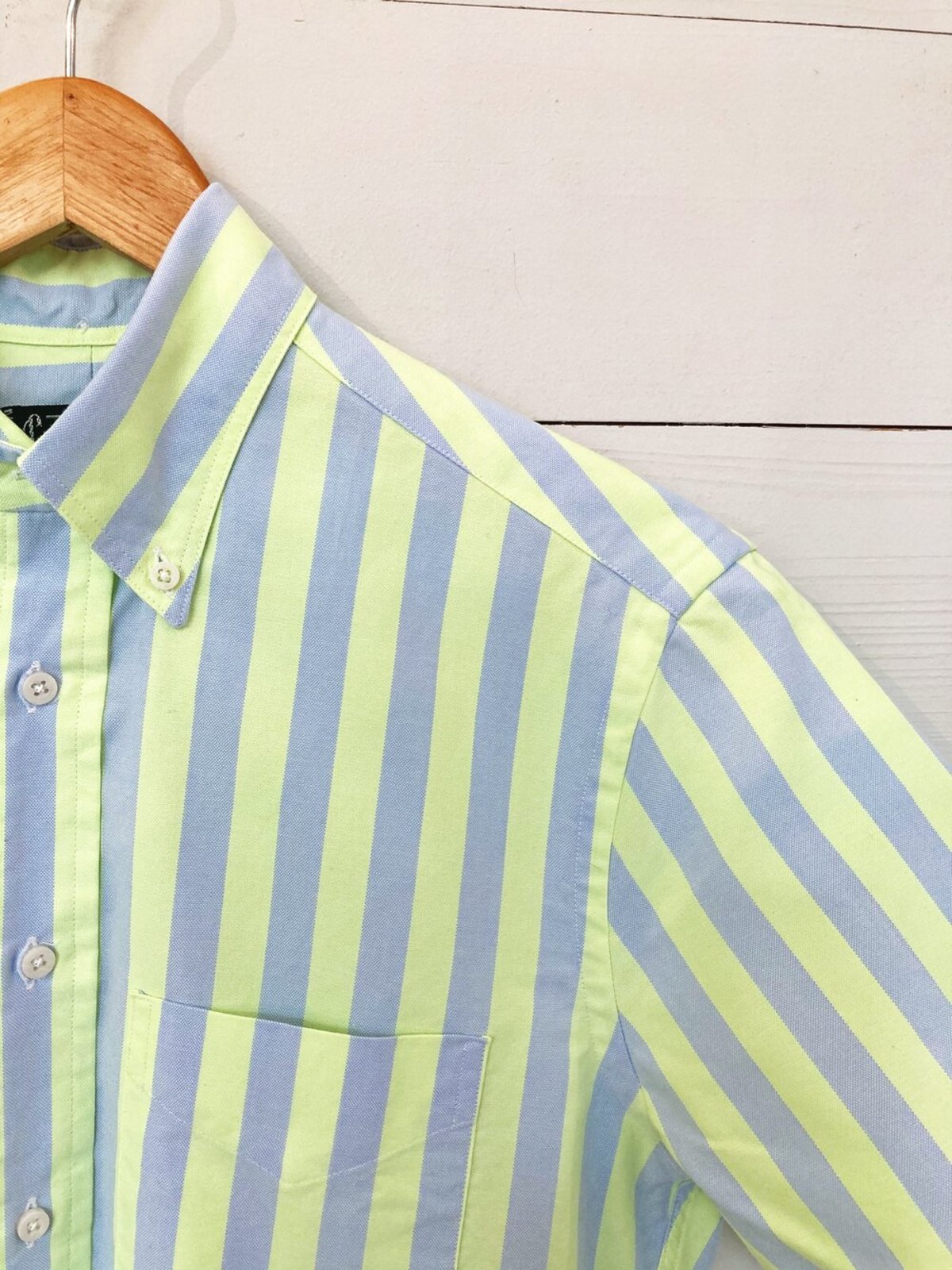 Gitman Vintage Shirt - Yellow Oxford Wide Stripe - Image 2 of 3