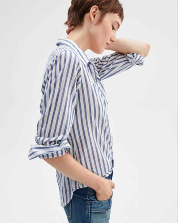 Nili Lotan Shirt - Blue/White Stripe Nili Lotan Shirt - Blue/White Stripe